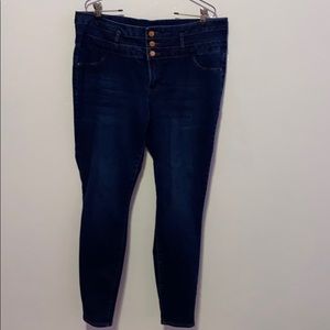 Dark blue denim jeans size 18